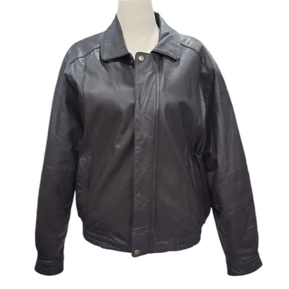 Men's Leather Bomber Coat Personal Choice Size 3XL  Black - Picture 1 of 10
